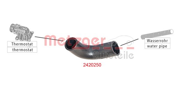 METZGER 2420250 Kühlerschlauch